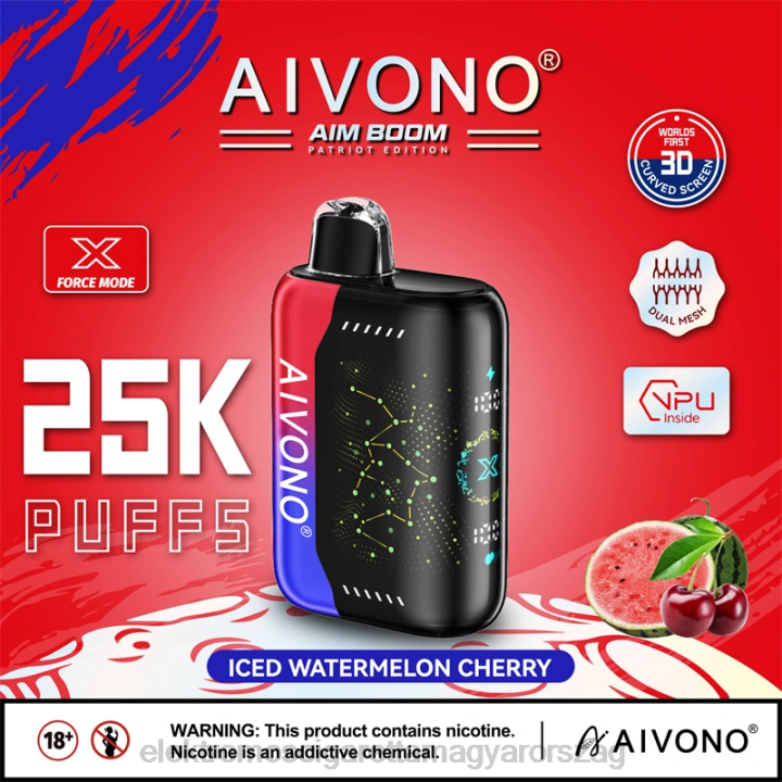 Aivono AIM BOOM 25000 jeges görögdinnye cseresznye 6F06347 - Elektromos Cigaretta Rendelés