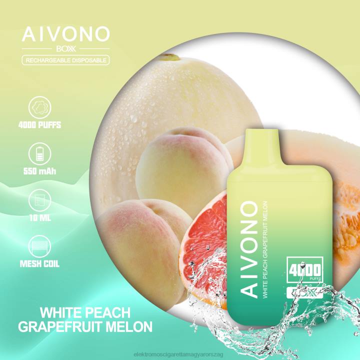 Aivono AIM BOXX 4000 fehér barack grapefruit dinnye 6F06224 - Vape Nagykereskedés