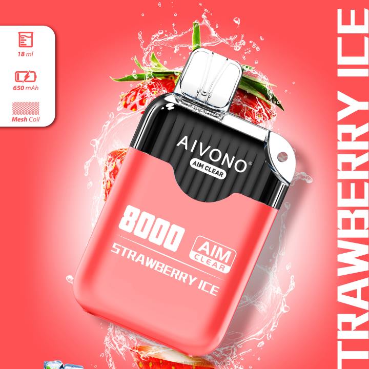 Aivono AIM CLEAR 8000 eper jég 6F06205 - Elektromos Cigaretta Repülő