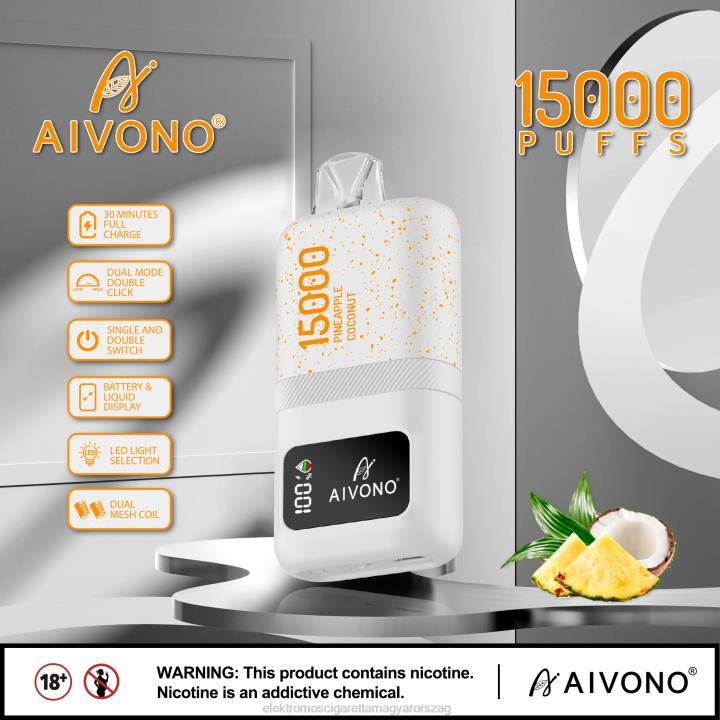 Aivono AIM magic 15000 ananász kókusz 6F0672 - Elektromos Cigaretta Fajták