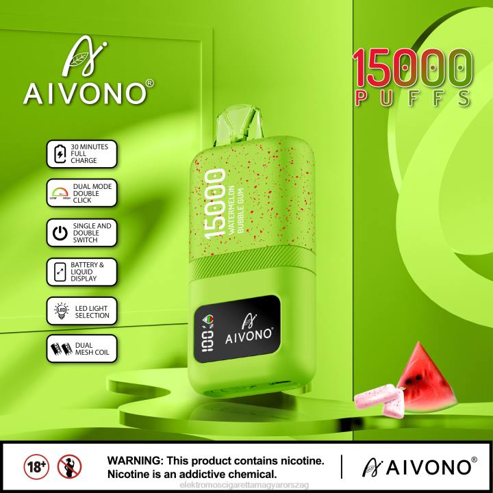 Aivono AIM magic 15000 görögdinnye rágógumi 6F0665 - Elektromos Cigaretta Repülő