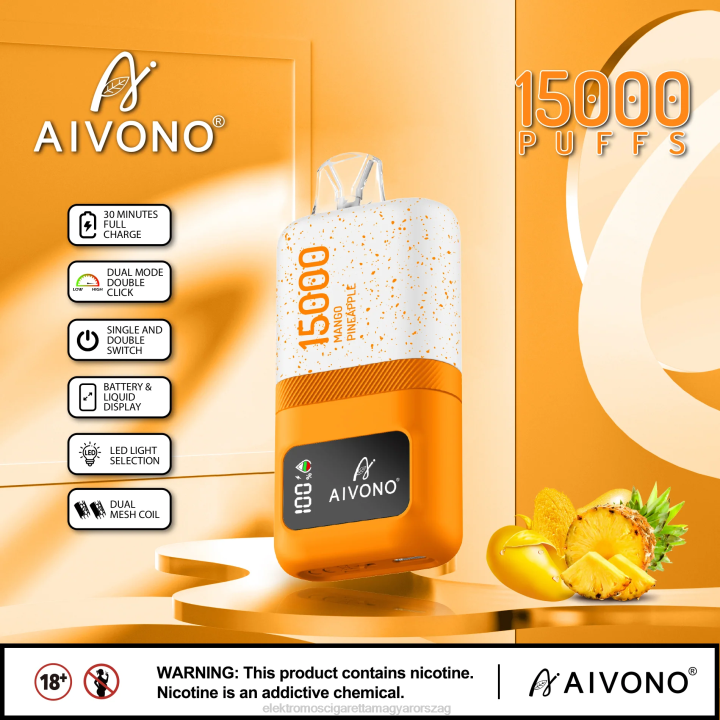Aivono AIM magic 15000 mangó ananász 6F0669 - Elektromos Cigaretta Töltő Vélemények