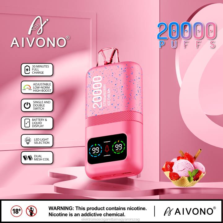 Aivono AIM magic 20000 eper fagylalt 6F0680 - Elektromos Cigaretta Töltő Alkatrészek