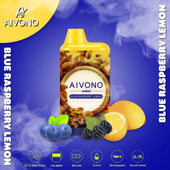 Aivono AIM MAGIC 5800-as szájdobozos cigaretta kék málna citrom 6F0691 - Elektromos Cigaretta Töltő