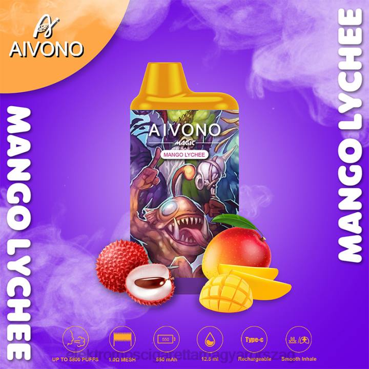 Aivono AIM MAGIC 5800-as szájdobozos cigaretta mangó licsi 6F0698 - Elektromos Cigaretta Bolt