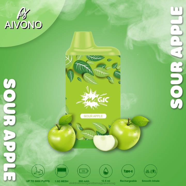 Aivono AIM MAGIC 5800-as szájdobozos cigaretta savanyú alma 6F0687 - Elektromos Cigaretta Rendelés