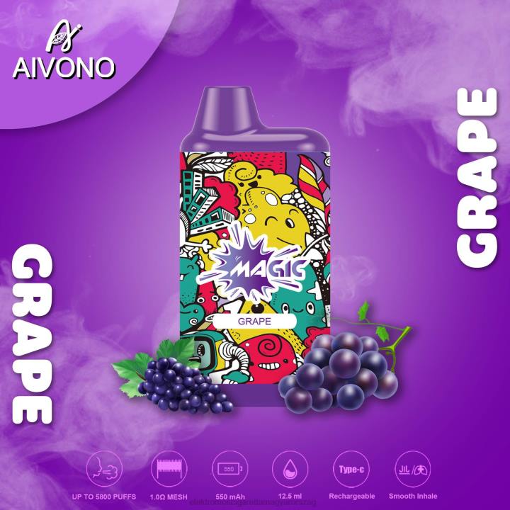 Aivono AIM MAGIC 5800-as szájdobozos cigaretta szőlő 6F0692 - Elektromos Cigaretta Fajták