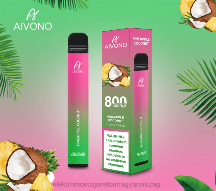 Aivono AIM PLUS 800 ananász kókusz 6F06200 - Elektromos Cigaretta Töltő Alkatrészek