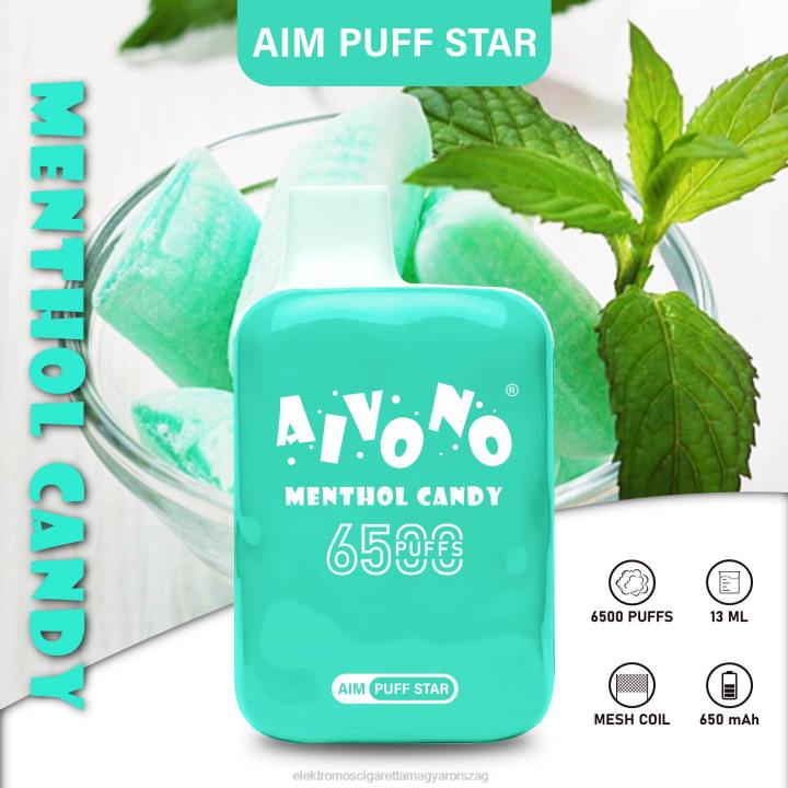 Aivono AIM PUFF STAR 6500 mentolos cukorka 6F06295 - Elektromos Cigaretta Repülő
