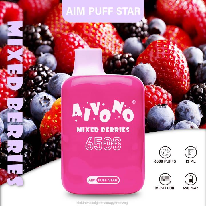 Aivono AIM PUFF STAR 6500 vegyes bogyók 6F06290 - Elektromos Cigaretta Töltő Alkatrészek