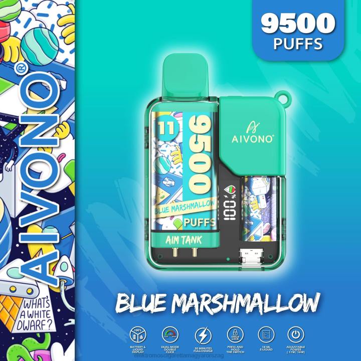 Aivono AIM TANK 9500 kék mályvacukor 6F0642 - Elektromos Cigaretta Fajták