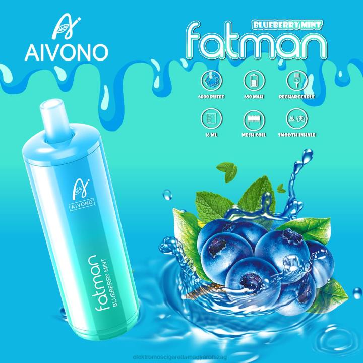Aivono FATMAN 6800 áfonyás menta 6F0622 - Elektromos Cigaretta Fajták