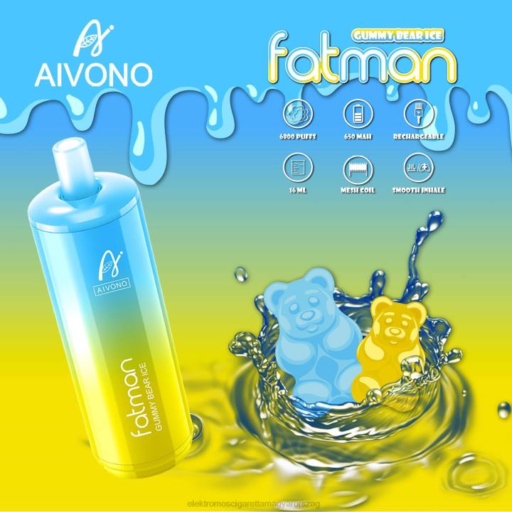 Aivono FATMAN 6800 gumimaci jég 6F0632 - Elektromos Cigaretta Fajták