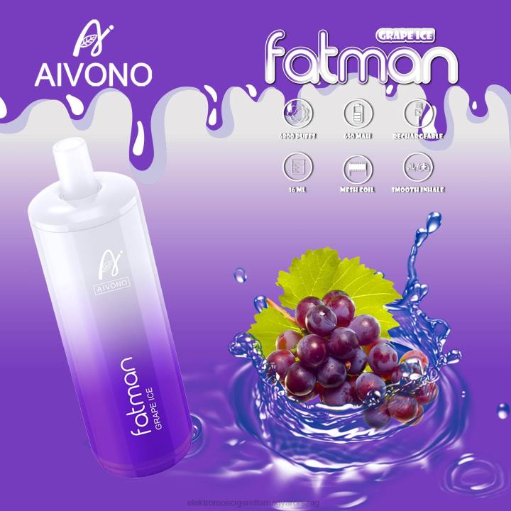 Aivono FATMAN 6800 szőlőjég 6F0624 - Vape Nagykereskedés