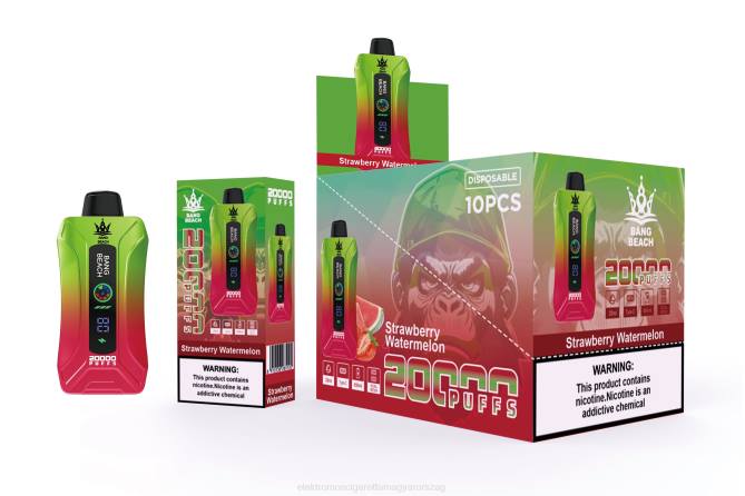 Bang Beach 20000 puff okosképernyős vape epres görögdinnye 6PF63 - Elektromos Cigaretta Liquid