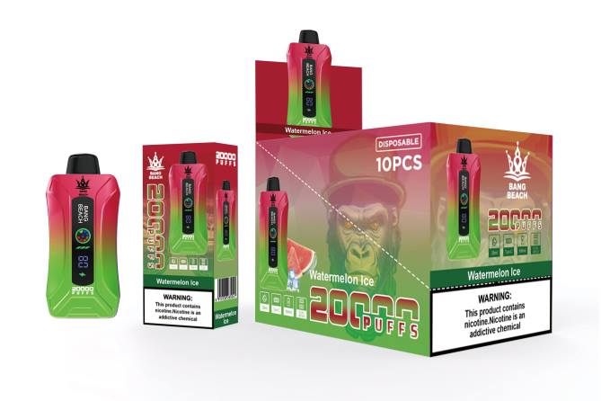 Bang Beach 20000 puff okosképernyős vape görögdinnye jég 6PF67 - Elektromos Cigaretta Rendelés