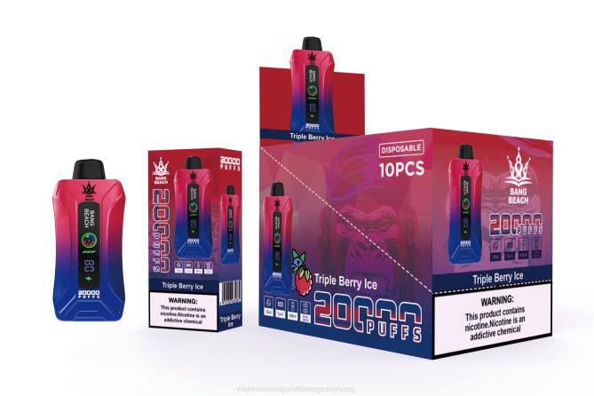 Bang Beach 20000 puff okosképernyős vape hármas bogyós jég 6PF68 - Elektromos Cigaretta Bolt