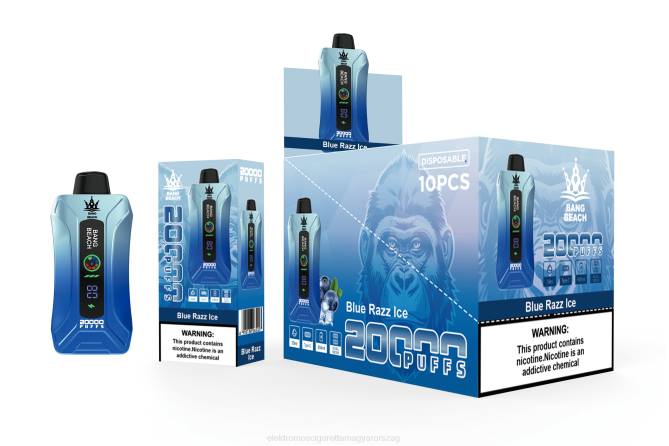 Bang Beach 20000 puff okosképernyős vape kék razz jég 6PF611 - Elektromos Cigaretta Töltő