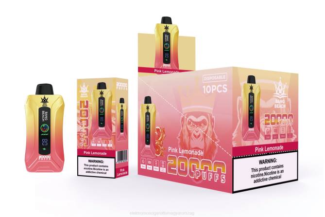 Bang Beach 20000 puff okosképernyős vape rózsaszín limonádé 6PF64 - Vape Nagykereskedés