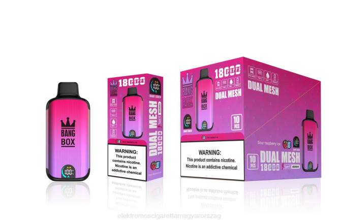 Bang Box 18000 fújás savanyú málnajég 6PF698 - Elektromos Cigaretta Töltő Alkatrészek