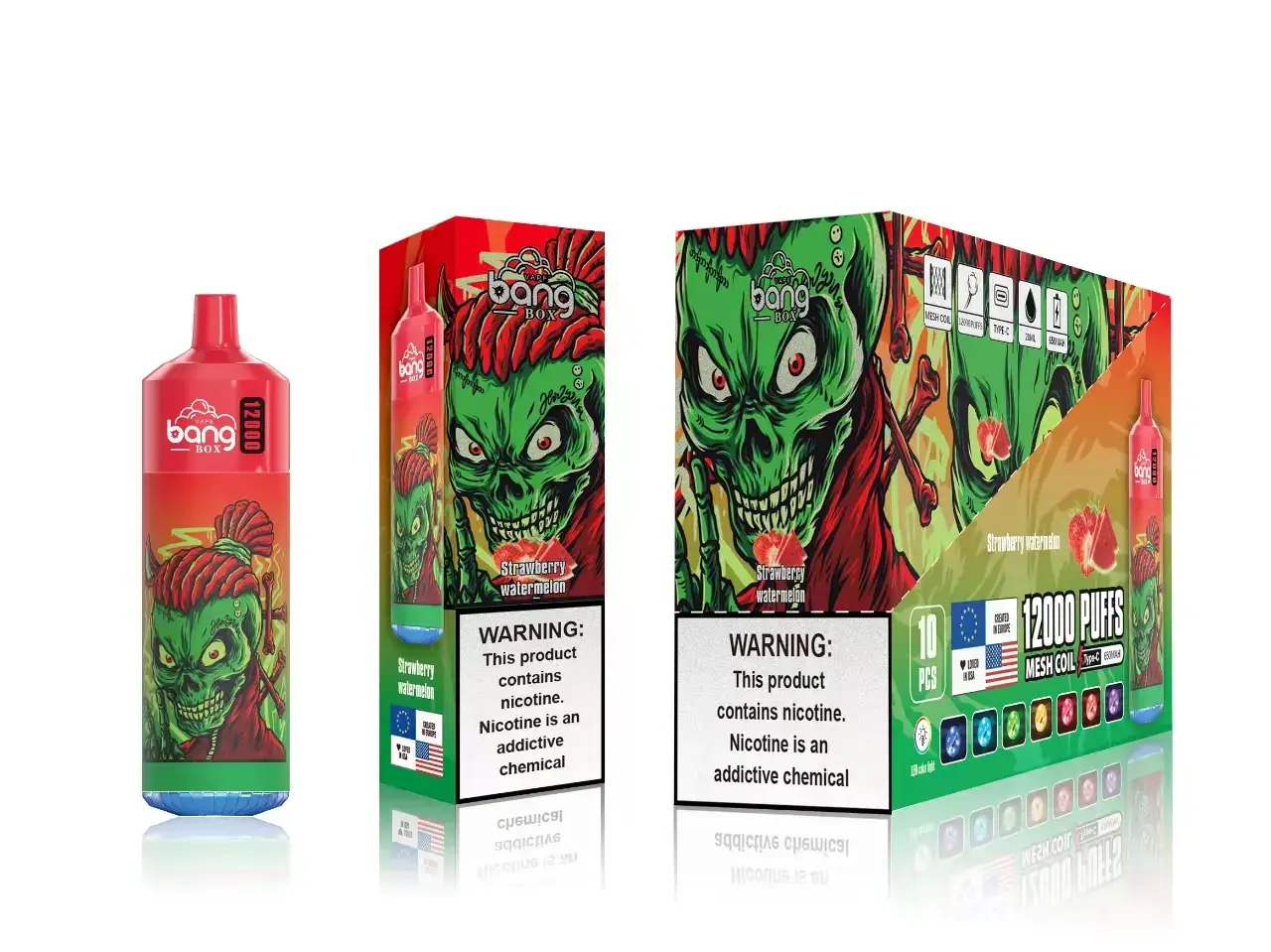 epres görögdinnye LPPNH121 Elektromos Cigaretta Töltő - Bang Box 12000 fújás