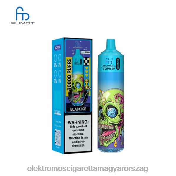 Fumot Tornado 30k zene fekete jég 4HJJV2 - Elektromos Cigaretta Fajták
