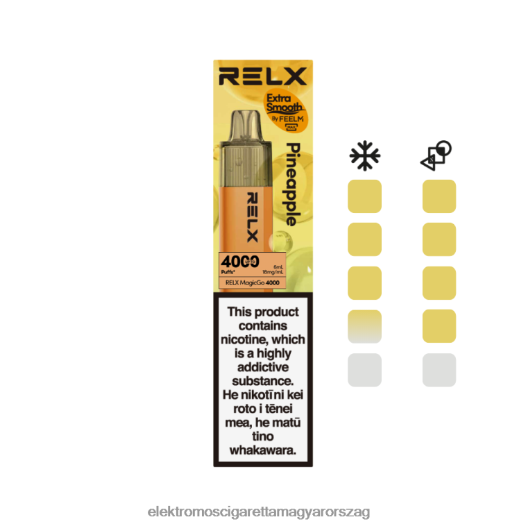 RELX MagicGo 4000 eldobható vape ananász 62DB821 - Elektromos Cigaretta Töltő