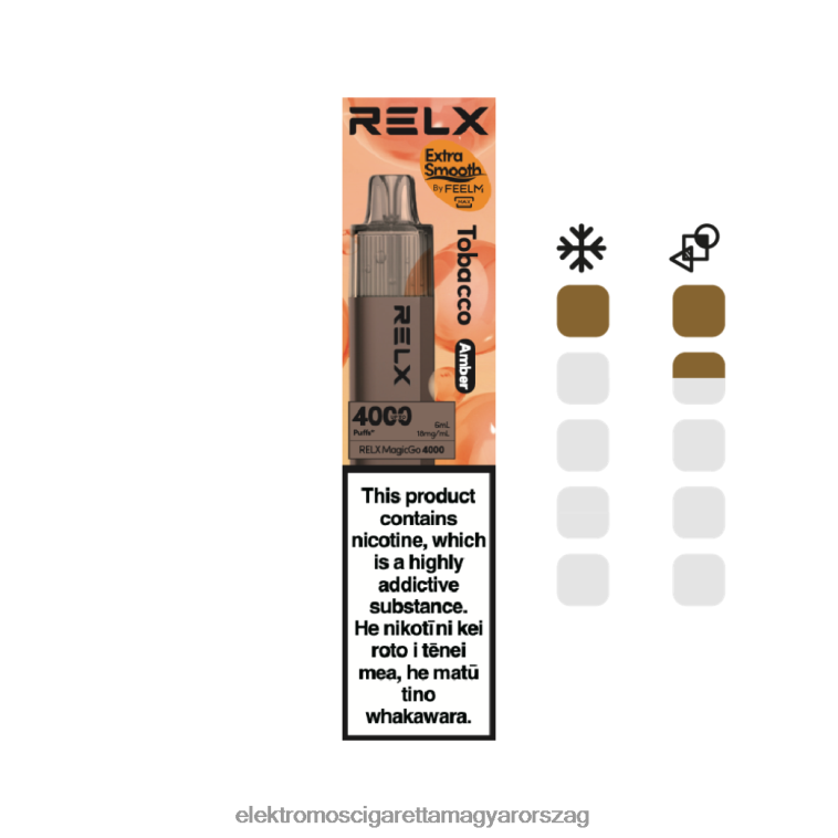 RELX MagicGo 4000 eldobható vape dohány (borostyán) 62DB825 - Elektromos Cigaretta Repülő