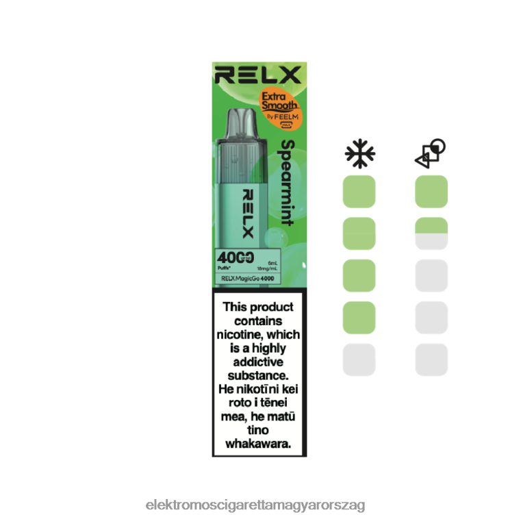 RELX MagicGo 4000 eldobható vape fodormenta 62DB823 - Elektromos Cigaretta Liquid