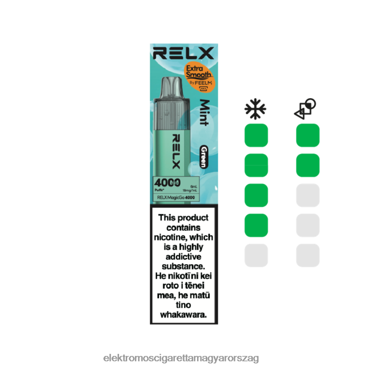 RELX MagicGo 4000 eldobható vape menta (zöld) 62DB824 - Vape Nagykereskedés