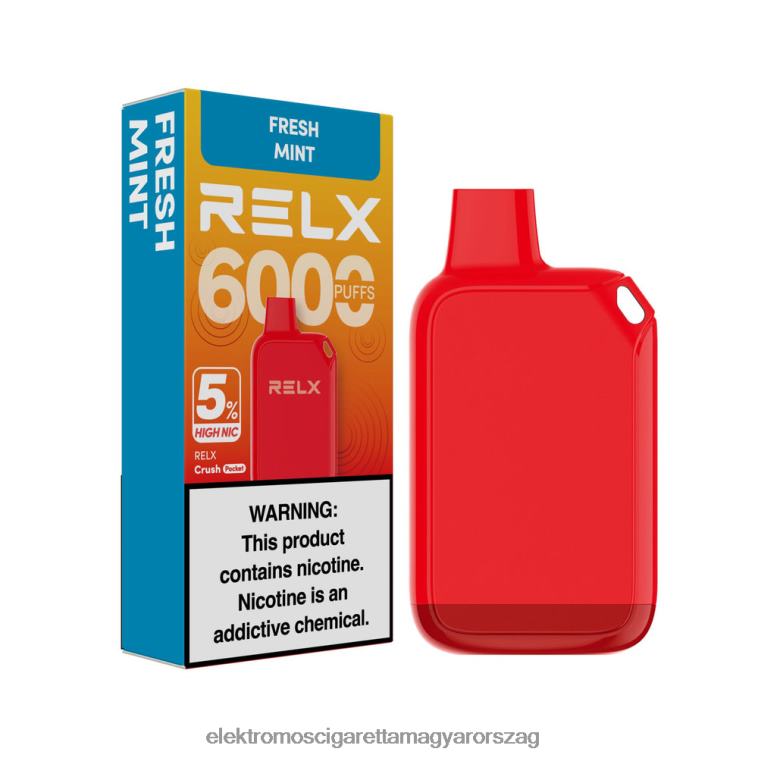 RELX Crush Pocket 6000 5% magas nic friss menta 62DB8229 - Elektromos Cigaretta Töltő Vélemények