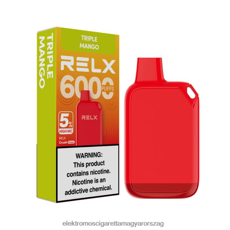 RELX Crush Pocket 6000 5% magas nic hármas mangó 62DB8226 - Elektromos Cigaretta Árak