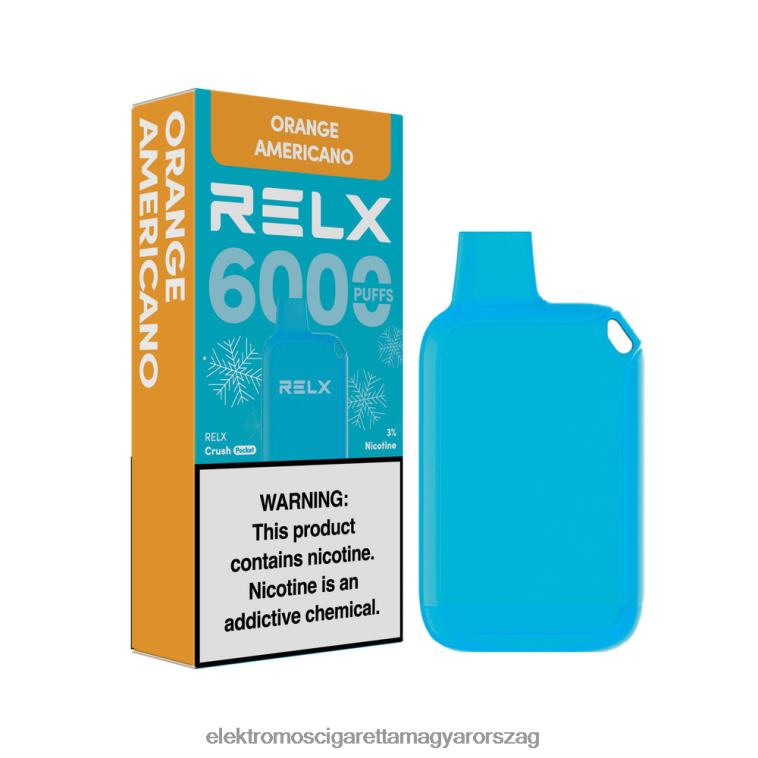 RELX Crush Pocket 6000 jeges narancssárga americano 62DB8215 - Elektromos Cigaretta Repülő