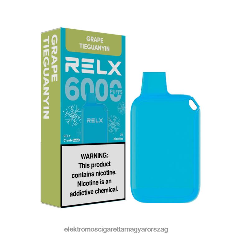 RELX Crush Pocket 6000 jeges szőlő tieguanyin 62DB8218 - Elektromos Cigaretta Bolt