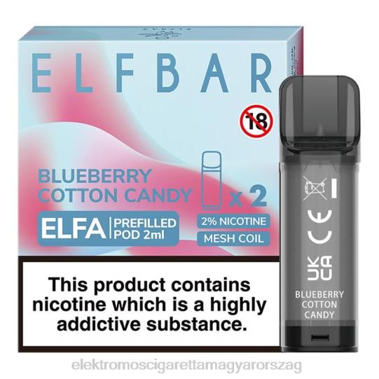 áfonyás vattacukor LPPNH331 Elektromos Cigaretta Töltő - ELFBAR Elfa előretöltött hüvely - 2 ml - 20 mg (2 csomag)
