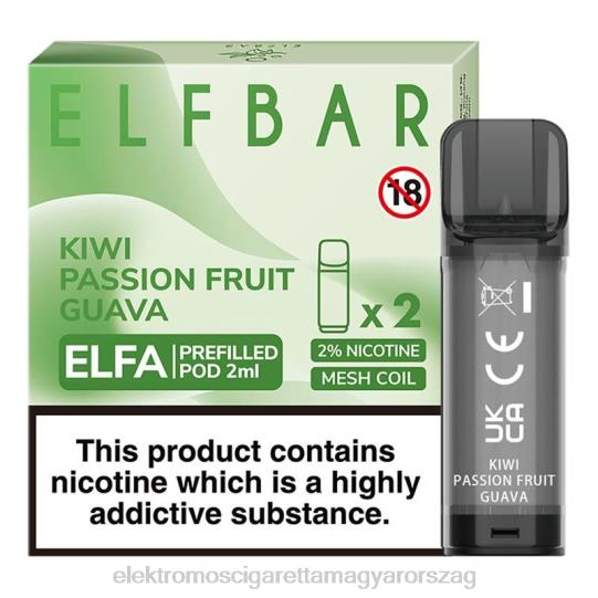 kivi maracuja guava LPPNH326 Elektromos Cigaretta Árak - ELFBAR Elfa előretöltött hüvely - 2 ml - 20 mg (2 csomag)