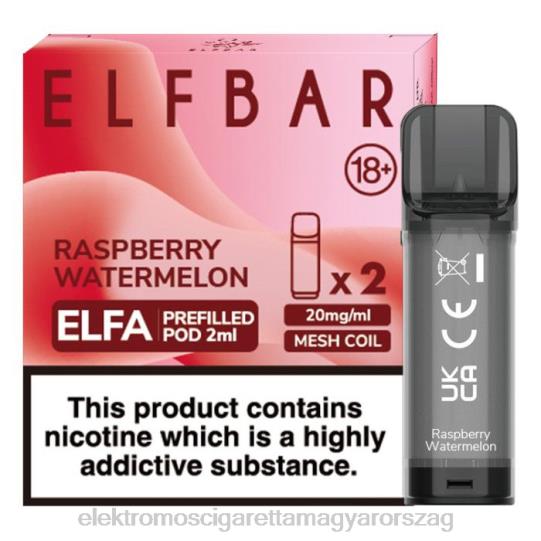 málnás görögdinnye LPPNH330 Elektromos Cigaretta Töltő Alkatrészek - ELFBAR Elfa előretöltött hüvely - 2 ml - 20 mg (2 csomag)