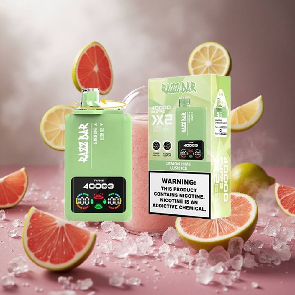 Razz Bar 40000 Puffs Citrom Lime_Lush Jég Megjelenítő Képernyő hungary vape wholesale