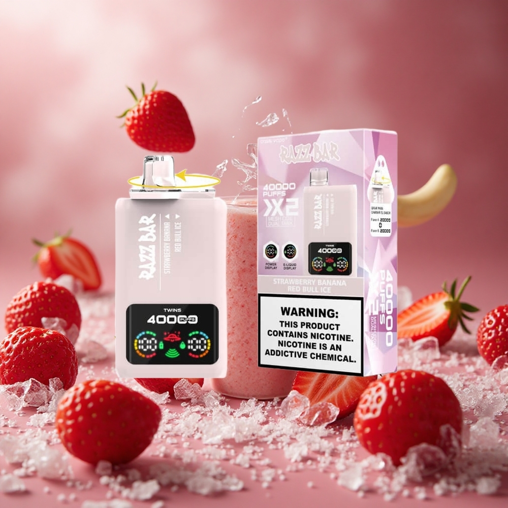 Razz Bar 40000 Puffs Eper Banán_Vörös Bika Jég 1.0Ohm 2 Rácsos Tekercs hungary vape wholesale