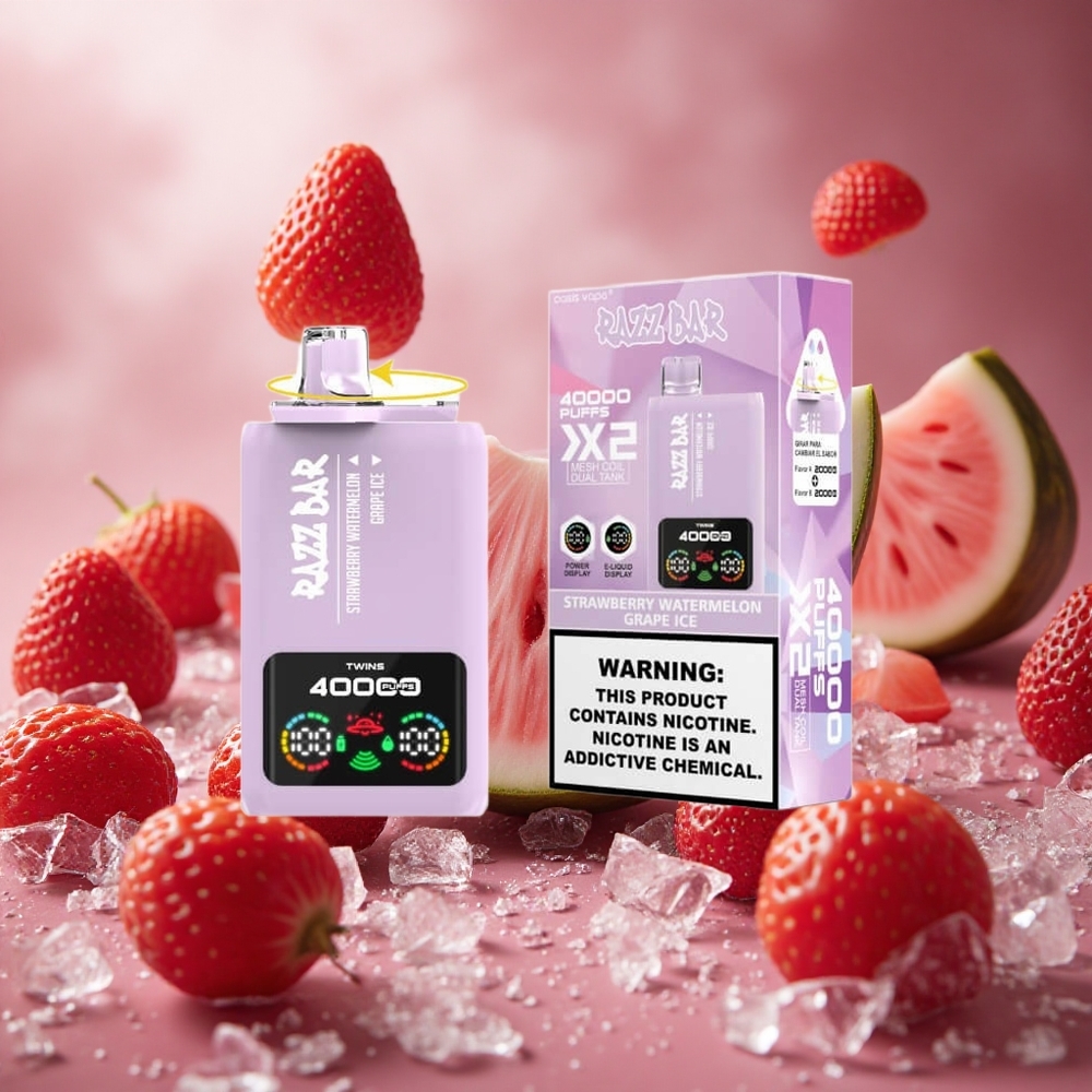 Razz Bar 40000 Puffs Eper Görögdinnye_Jég Szőlő 1.0 Ohm 2 Mesh Coil hungary vape wholesale