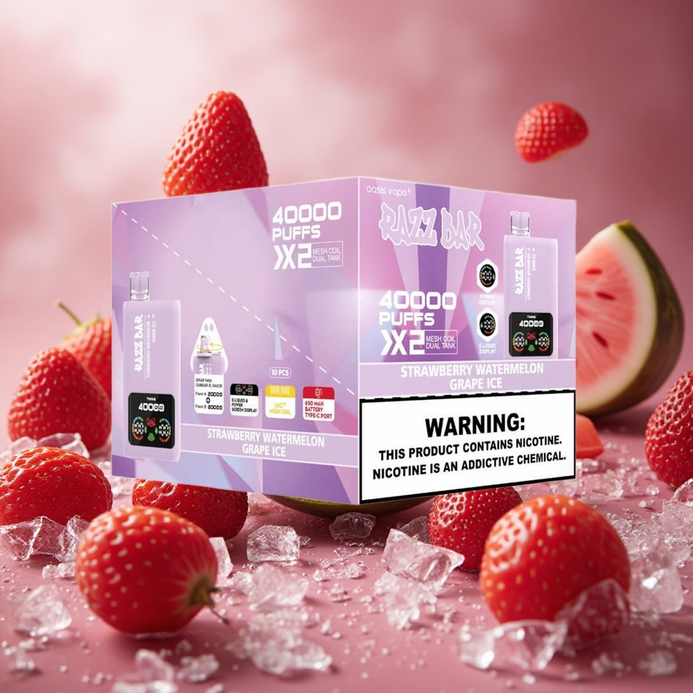 Razz Bar 40000 Puffs Eper Görögdinnye_Jég Szőlő 1.0 Ohm 2 Mesh Coil hungary vape wholesale