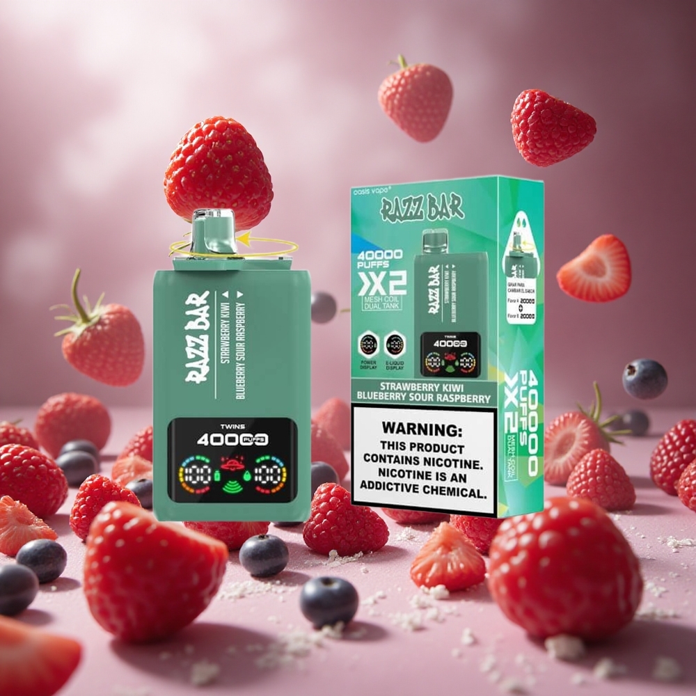 Razz Bar 40000 Puffs Eper Pörkölet Áfonya Savanyú Málna Eldobható Vape Hungary Vape Wholesale