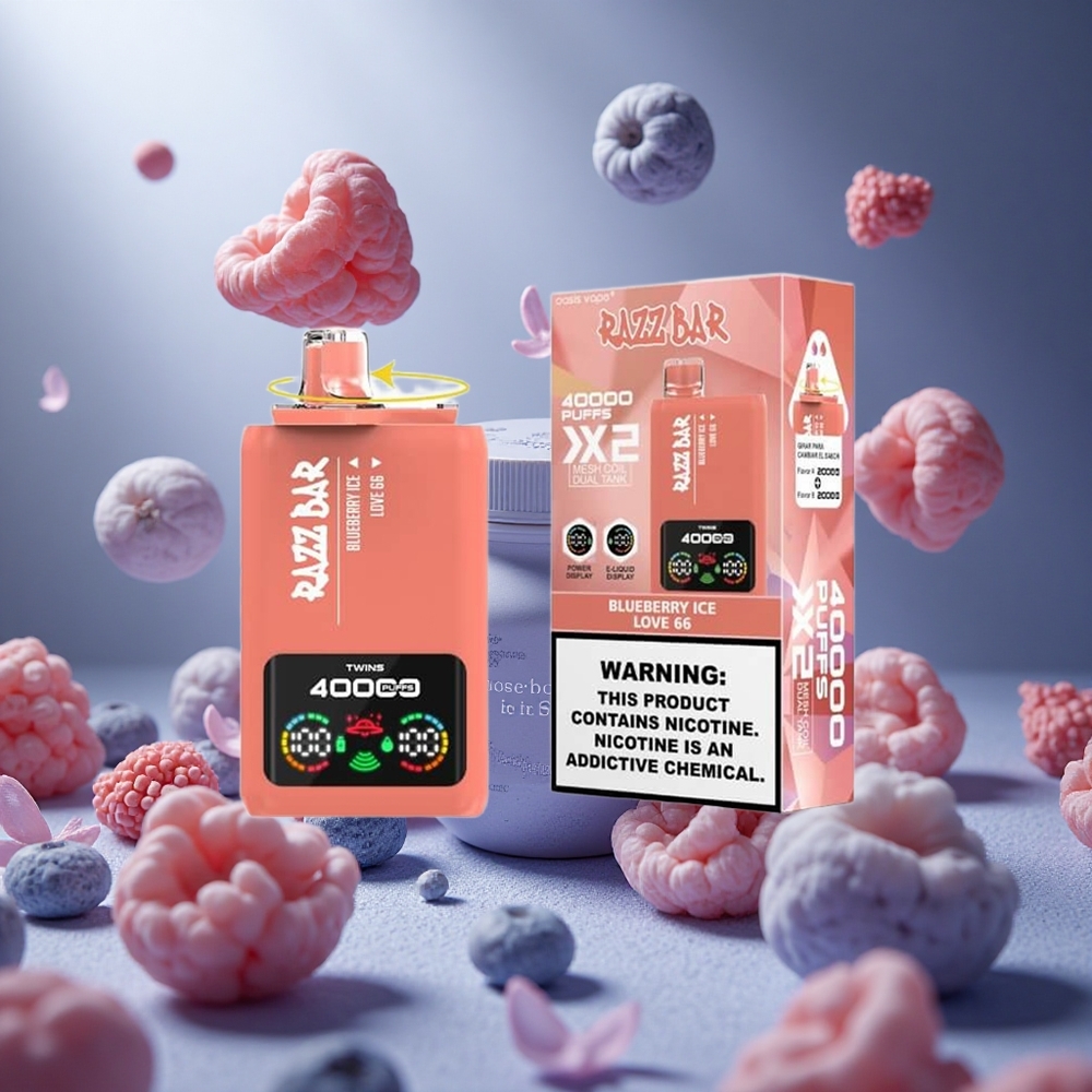Razz Bar 40000 Puffs Type-C Port Áfonya Jég_Love 66 hungary vape wholesale
