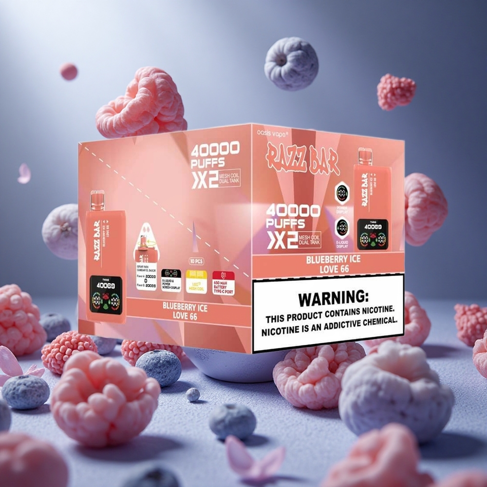 Razz Bar 40000 Puffs Type-C Port Áfonya Jég_Love 66 hungary vape wholesale