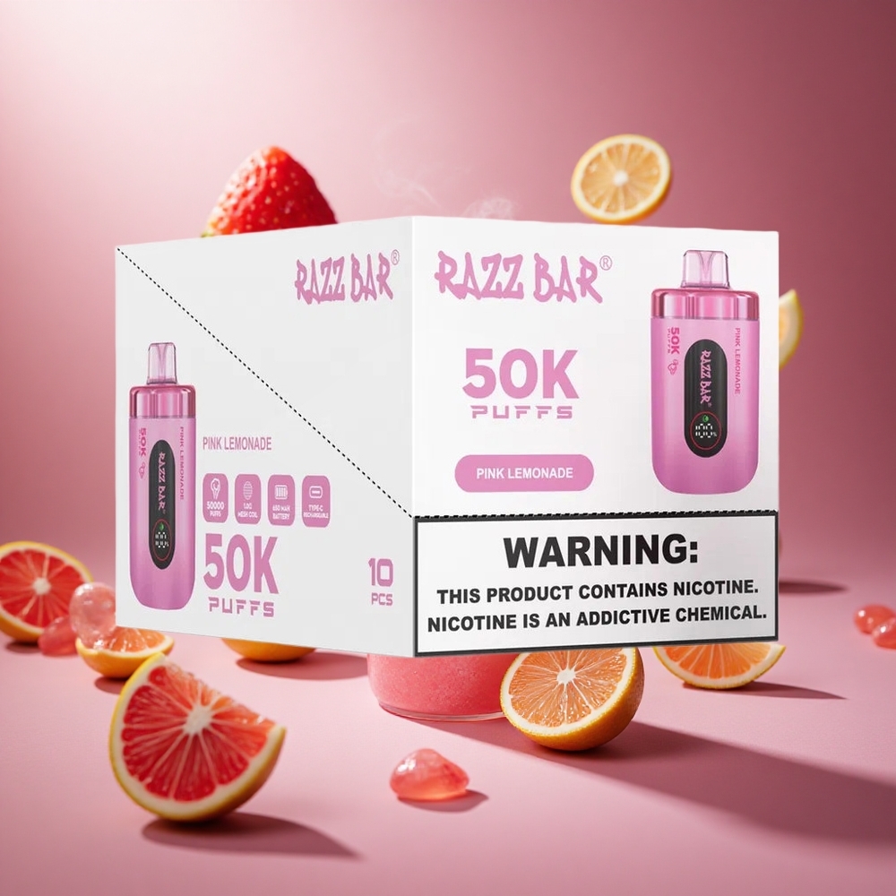 Razz Bar 50000 Puffs Meglepő CitromlÉ Hungary Vape Wholesale