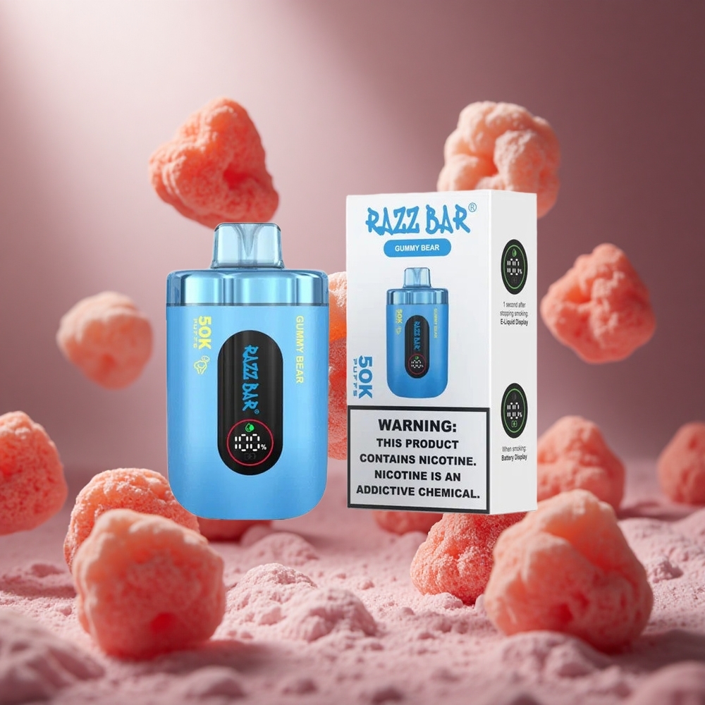 Razz Bar 50K Puffs Málna Medve Hungary Vape Wholesale