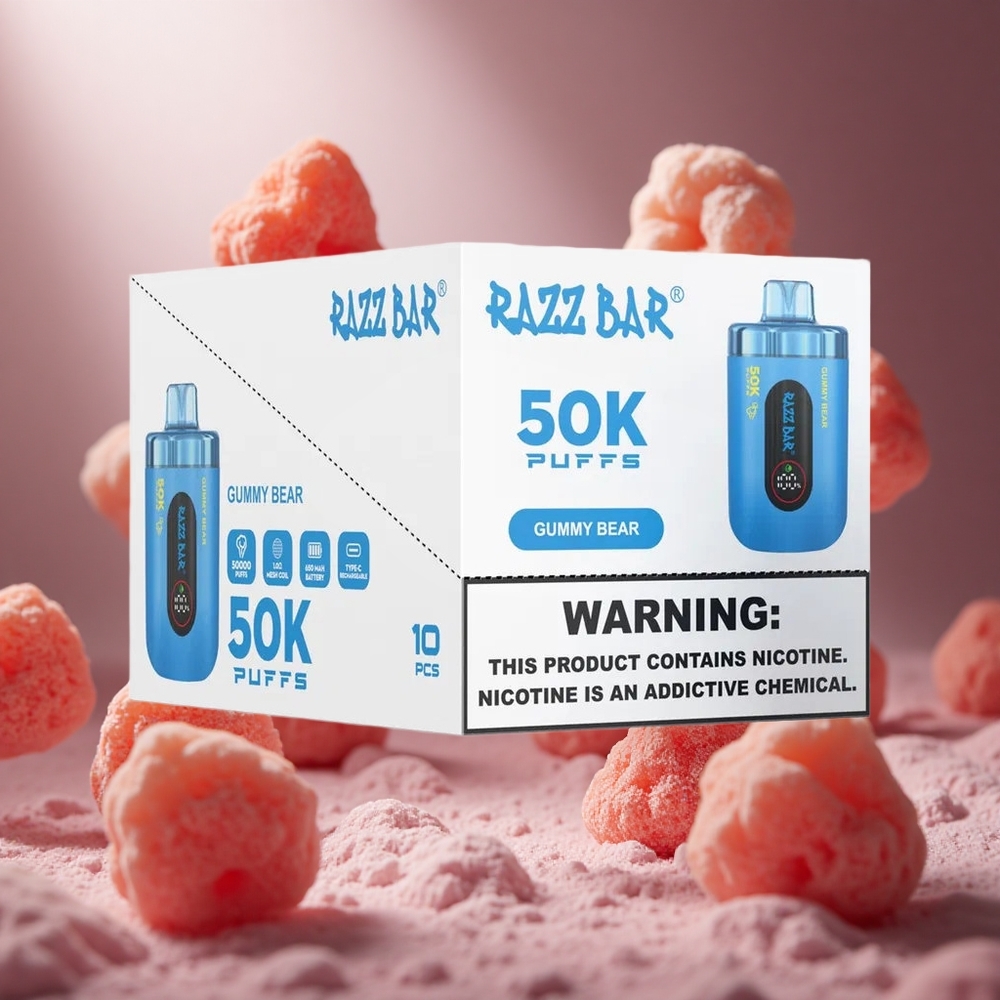 Razz Bar 50K Puffs Málna Medve Hungary Vape Wholesale