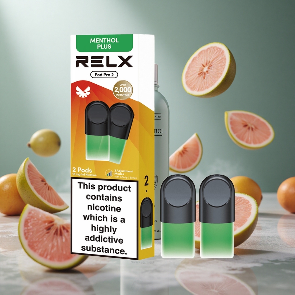 RELX Pod Pro 2 600 Puffs Borsmenta-Mentol Plus 1,8% nikotintartalmú hungary vape wholesale