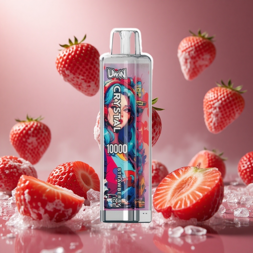 UWIN Crystal 10000 Puffs Eper Jeg 18ml hungary vape wholesale