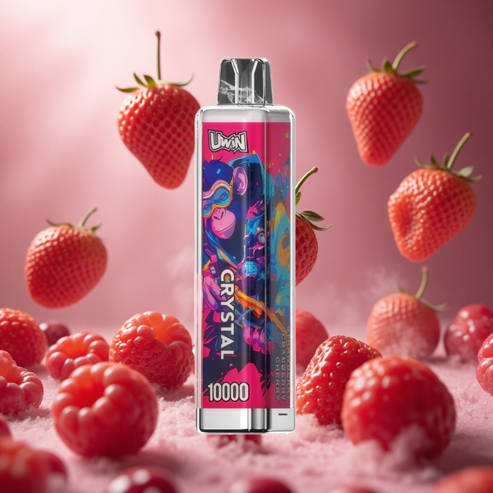 UWIN Crystal 10000 Puffs Eper Áfonya Cseresznye RGB világítás 18ml hungary vape wholesale